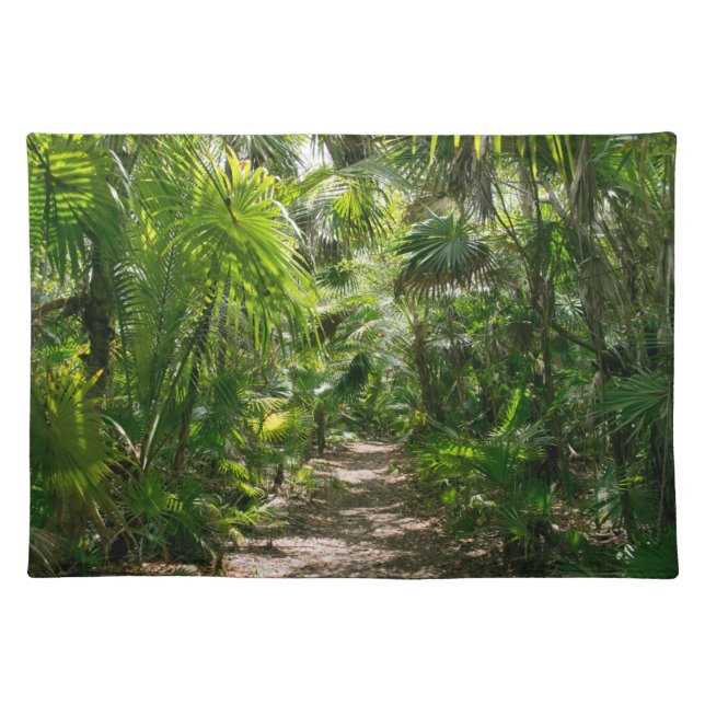 Forests | Tropical Rainforest Tulum Mexico Cloth Placemat (Front)