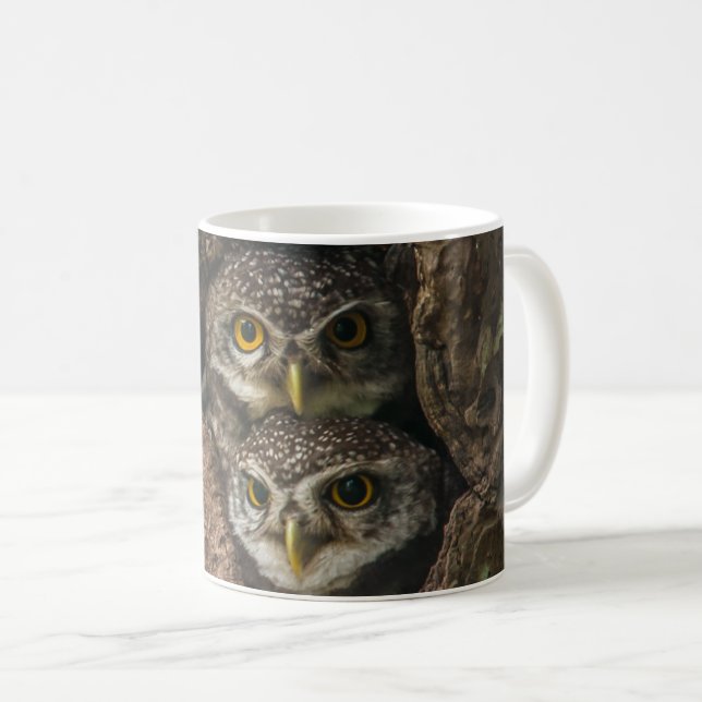 Forests | Two Owls Looking Coffee Mug (Front Right)