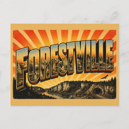 Forestville Minnesota Cave Bluffs Trout Streams Postcard