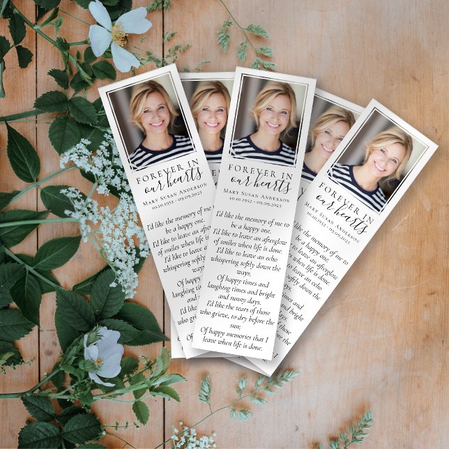 Forever | 2x7" DIY Funeral Bookmark Template Poster (Creator Uploaded)