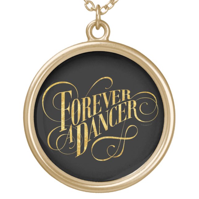 Forever A Dancer Gold Plated Necklace (Front)