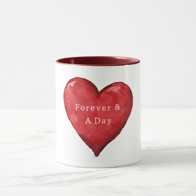 Forever & A Day Heart Valentine's Day Love Mug (Center)