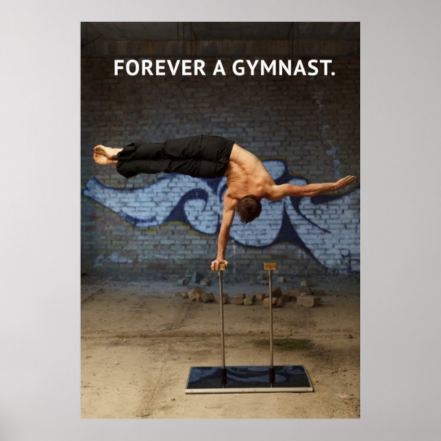 Forever a Gymnast - Gymnastics Motivational Poster (Front)
