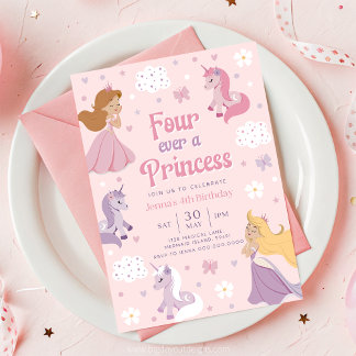 Forever a Princess Invitation. Four Ever a Princes Invitation