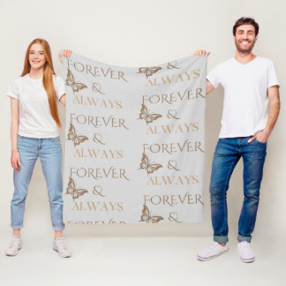 Forever & Always Butterfly Fleece Blanket