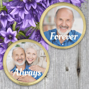 Forever Always Custom 2 Photo Memorial Wedding  Cufflinks
