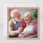 Forever & Always Elderly Couple Valentine Holiday Card (Front)