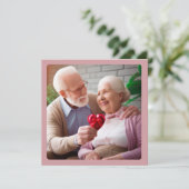 Forever & Always Elderly Couple Valentine Holiday Card (Standing Front)