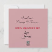 Forever & Always Elderly Couple Valentine Holiday Card (Back)