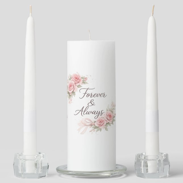Forever & Always Floral Romantic Candle (Front)