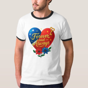 Forever & Always Heart Key T-Shirt FreeFit