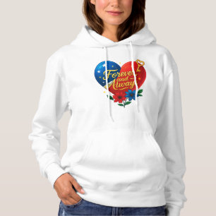 Forever & Always Hoodie Romantic Heart & Key Des