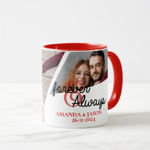 Forever & Always Multi Photo Collage Anniversary Mug