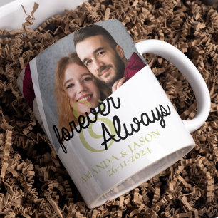 Forever & Always Multi Photo Collage Anniversary Mug