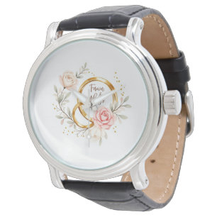 Forever & Always – Romantic Wedding Rings Art Watch