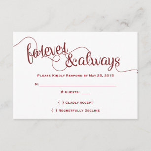 Forever & Always RSVP Card