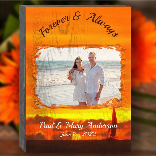 Forever Always Sailboat Sunset 1300 Wooden Box Sign
