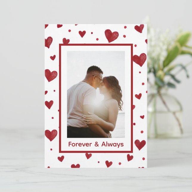 Forever & Always Valentine's Day Custom Card (Standing Front)