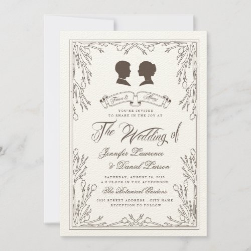 Forever  Always Vintage Wedding Invitation