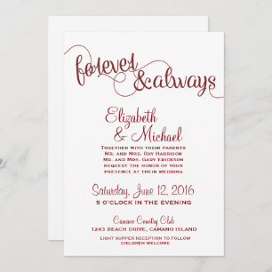 Forever & Always Wedding Invitation