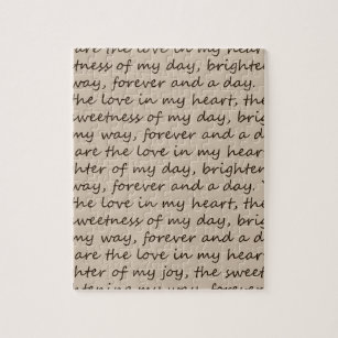 Forever and A Day Poem Jigsaw Puzzle