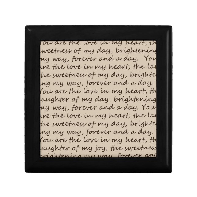 Forever and A Day Poem Keepsake Box (Front)