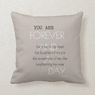 Forever and A Day Poem Throw Pillow