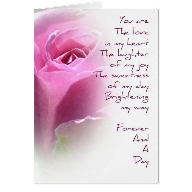 Forever and A Day Rose Poem Card (Front)