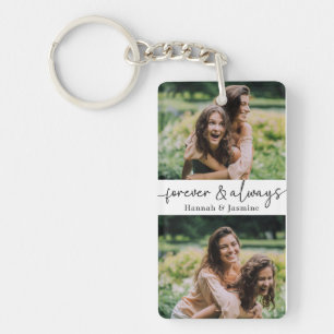 Forever and Always BFF Best Friends Custom Photo Keychain