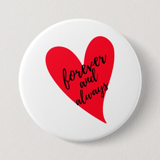 Forever And Always Black Button (Front)