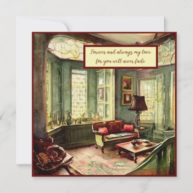 Forever and always my love for you will never fade note card (Front)