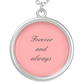 Forever and always silver plated necklace