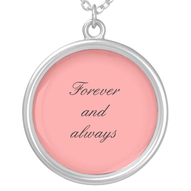 Forever and always silver plated necklace (Front)
