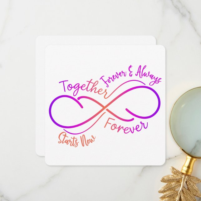 Forever and Always  - Valentine's Day Card (Front/Back In Situ)