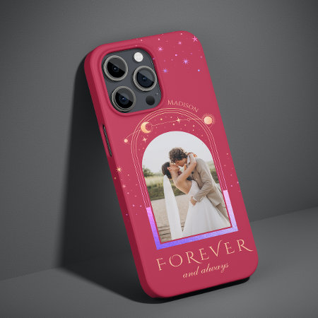 Forever And Always Wedding Magenta Celestial Photo Case-mate Iphone 14