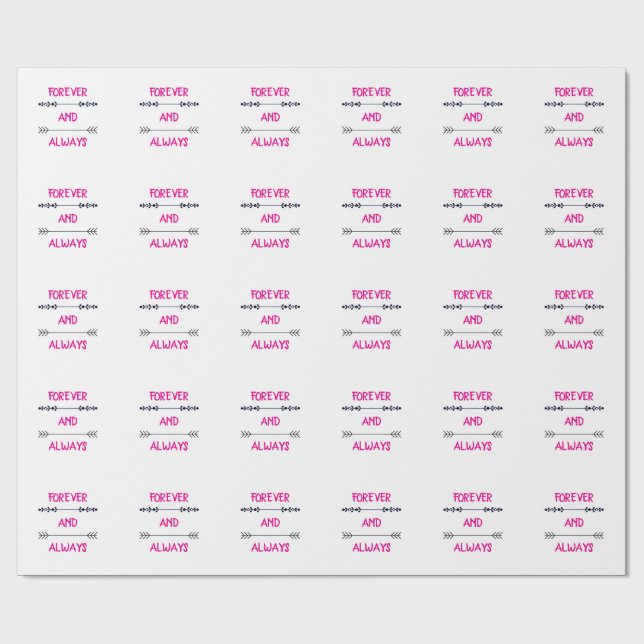 FOREVER AND ALWAYS WRAPPING PAPER (Flat)