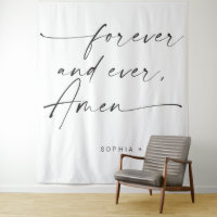 Forever And Ever, Amen Wedding Quote Backdrop
