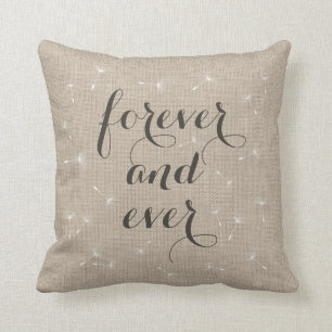 Forever and Ever Burlap Cushion