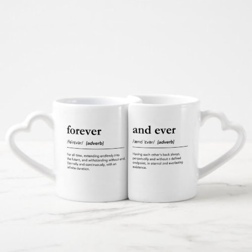 Forever and ever definition couple coffee mug set