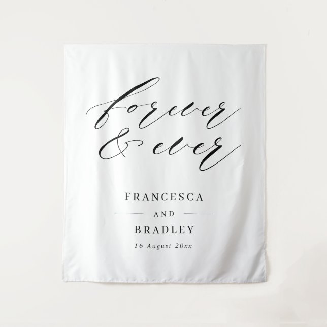 Forever and Ever Wedding Ceremony Backdrop (Front)