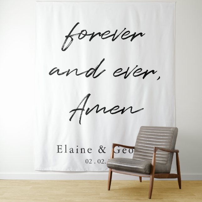 Forever and Ever Wedding Photo Prop Backdrop (In Situ)