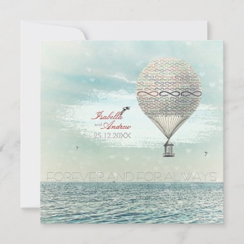 Forever and for always flight _ wedding invite