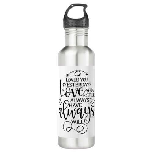 FOREVER AND SWEET SWEET LOVE STAINLESS STEEL WATER BOTTLE