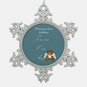 Forever Angel  Pregnancy And Infant Loss Snowflake Pewter Christmas Ornament by hkimbrell at Zazzle