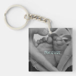 Forever Baby Feet In Our Hearts Keychain at Zazzle