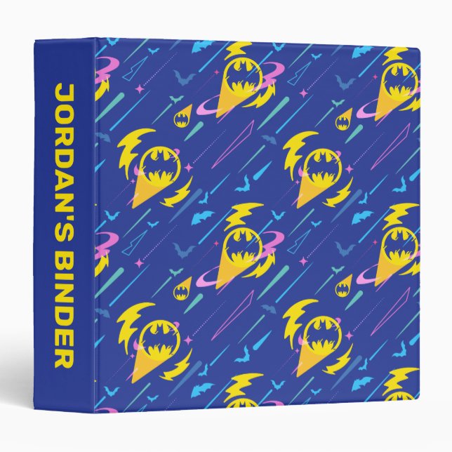 Forever Batman Bat Signal Pattern 3 Ring Binder (Front/Spine)