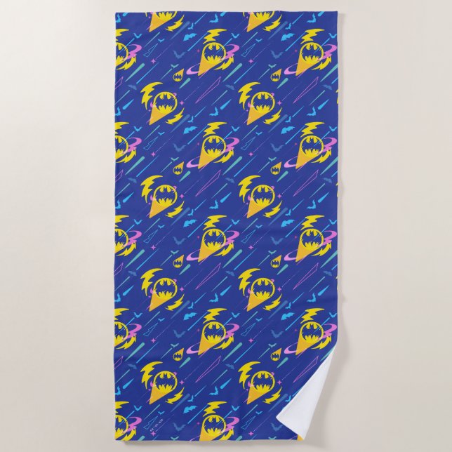 Forever Batman Bat Signal Pattern Beach Towel (Front)