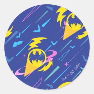 Forever Batman Bat Signal Pattern Classic Round Sticker