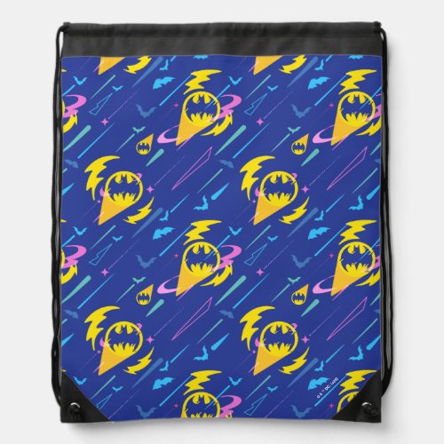 Forever Batman Bat Signal Pattern Drawstring Bag