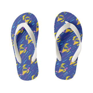 Forever Batman Bat Signal Pattern Kid's Flip Flops